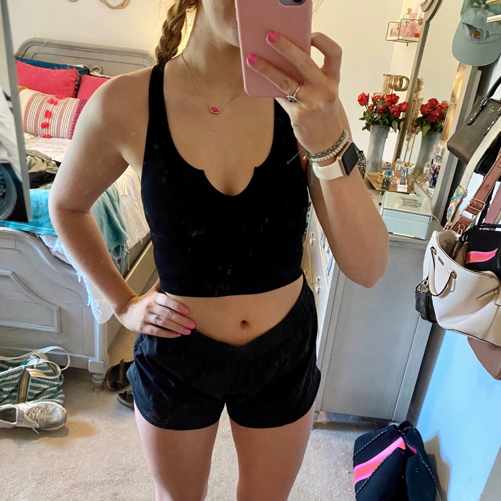 black tank top